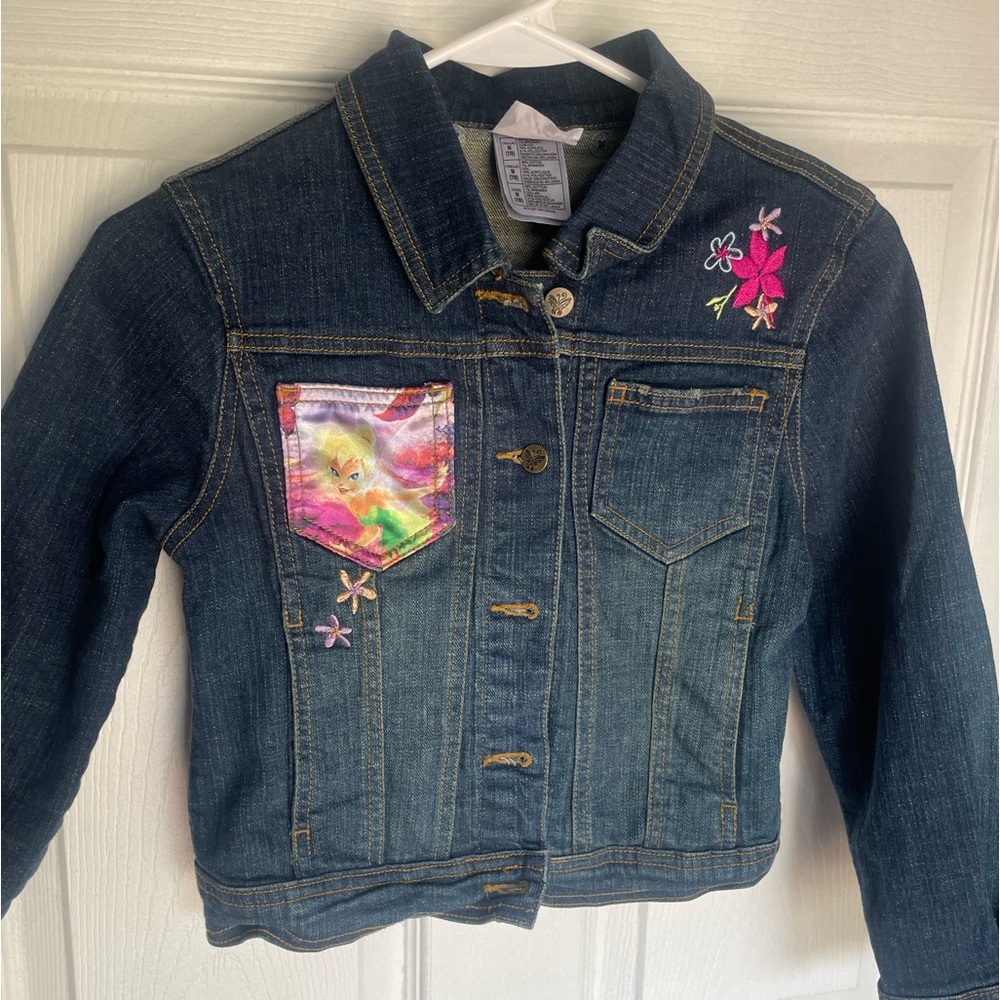 Disney Fairies Girl’s Denim Jacket -Size M (7/8)